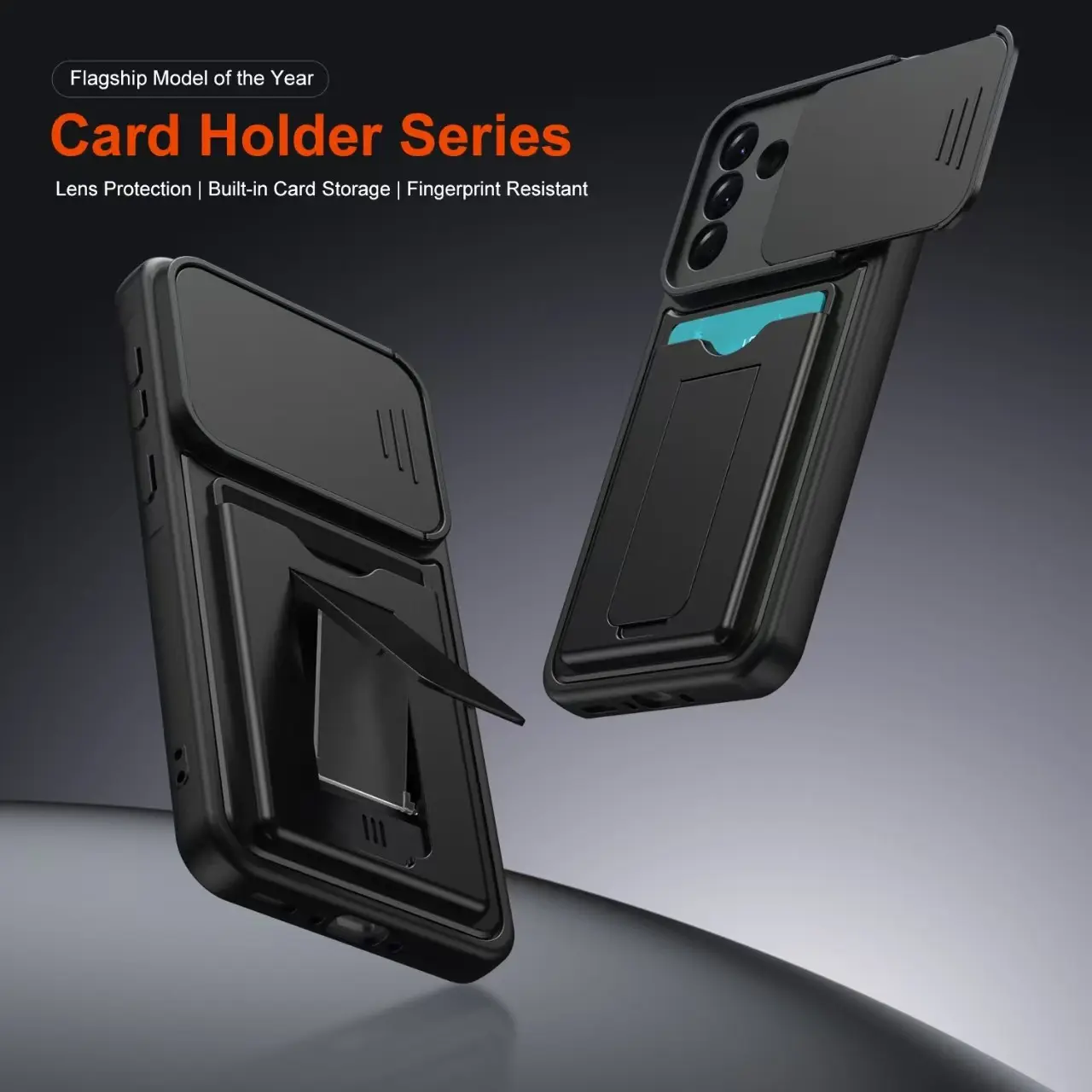 FOR Samsung Galaxy S26 Ultra ,S26PLUS,S26,A57/A56/A37/A36/A27/A26/A17 Case, Push-Pull Lens Cover, Card Slot, Hidden Stand, Dust-Proof, Scratch-Resistant, Dual-Sided Support