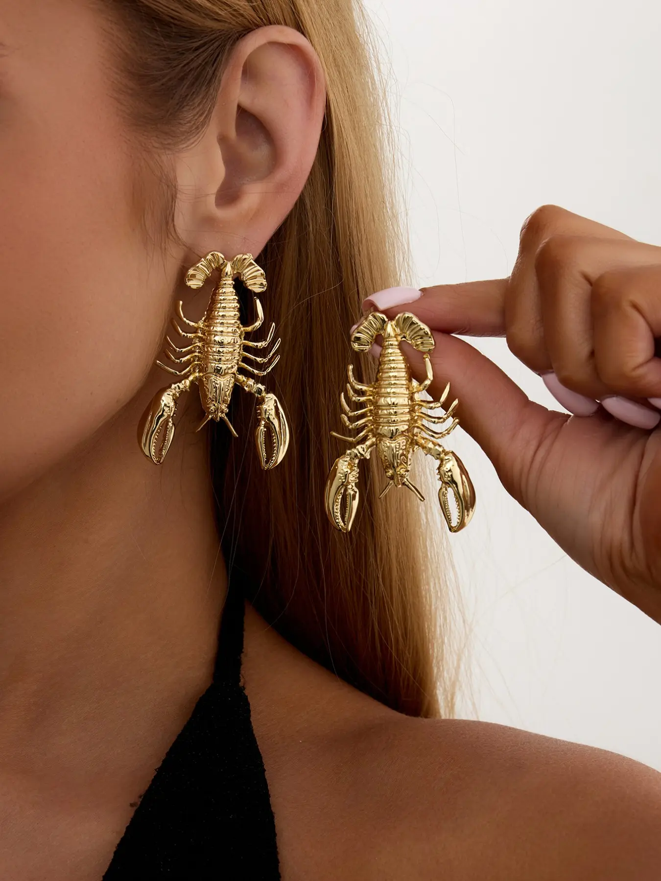 Realistic Lobster Earrings, Vintage Relief Deep Sea Marine Metal Jewelry, Unique Fun Accessory, Beach Vacation, Summer, Art Show, Party Style