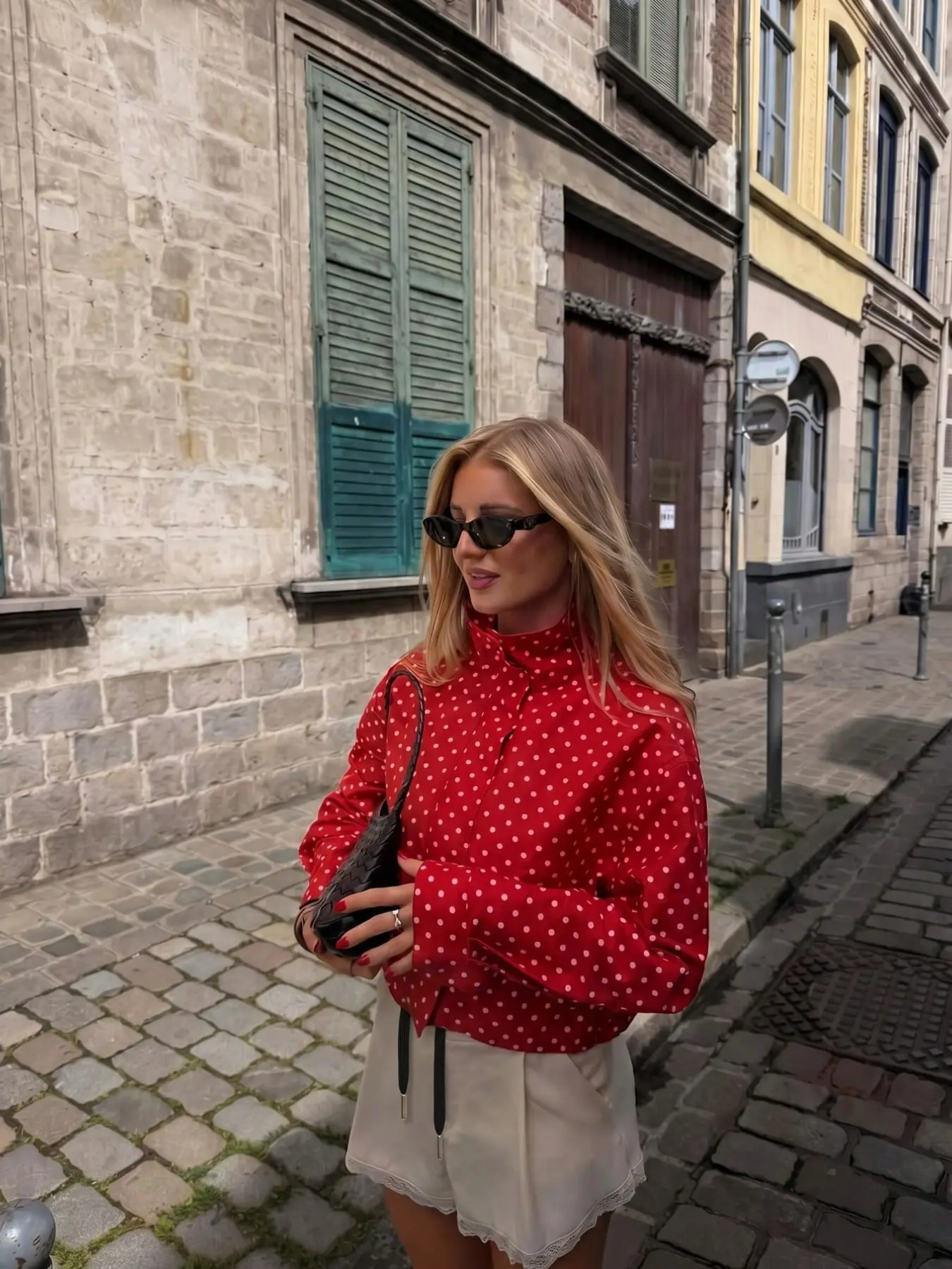 New Spring Summer Polka Dot Print Jacket Women, Long Sleeve Adjustable Neckline, Casual Versatile Drape Commuter Coat, Trendy Fashion Outerwear, Fit