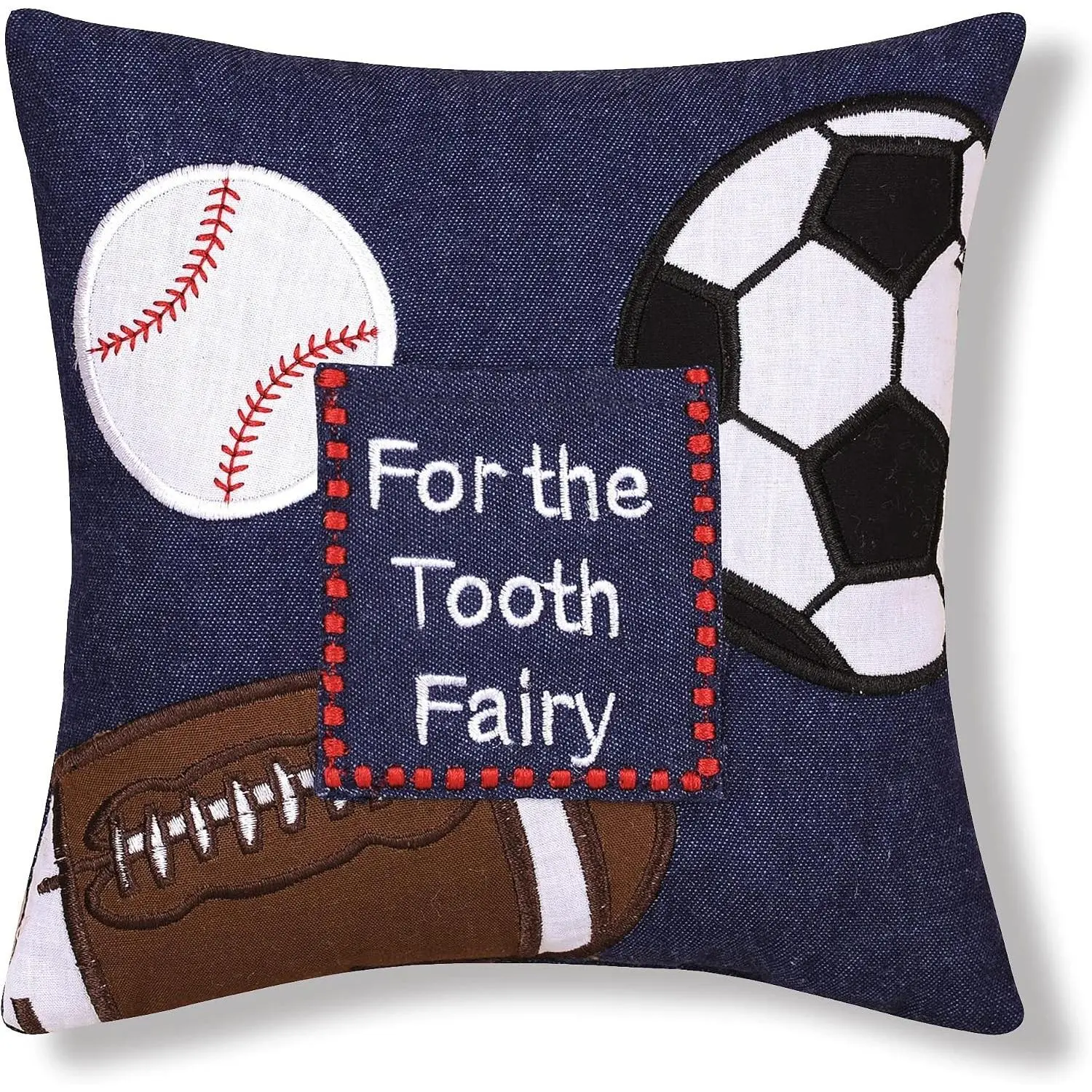 For the Tooth Fairy Embroidered Small/Petite Size Accent Pillow, 6" x 6" | 6" x 6", Embroidered, Accent Decor
