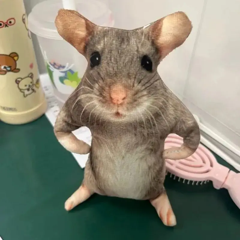 Creative 12/24cm Simulated Mouse Doll Plush, Soft Kawaii Cartoon Doll, Nimi Animal Figure, Kid Gift, Birthday Present, Toy for Kids