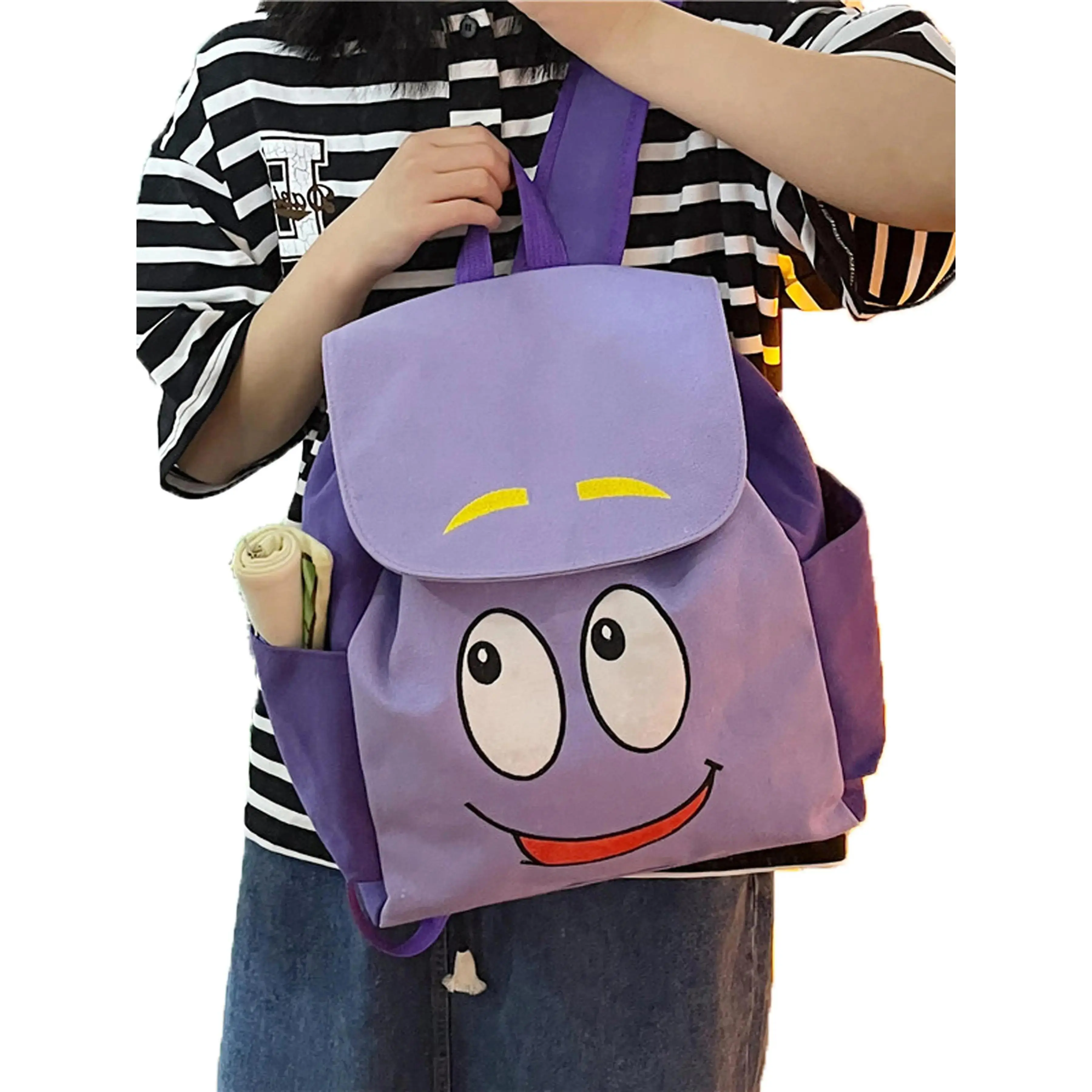 Cute Cartoon Pattern Backpack, Large Capacity Student School Bag, Fashionable Backpack for Girls, Casual Versatile Backpack for Daily Use