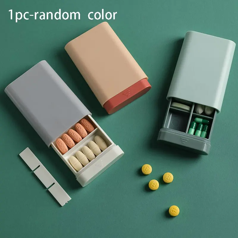Weekly Medication Reminder Box, Portable Travel Medicine Case, Cute Drug Storage, Pocket Wallet Drawer Organizer, Vitamin Organizer, supplement organizer, Push-Pull Design