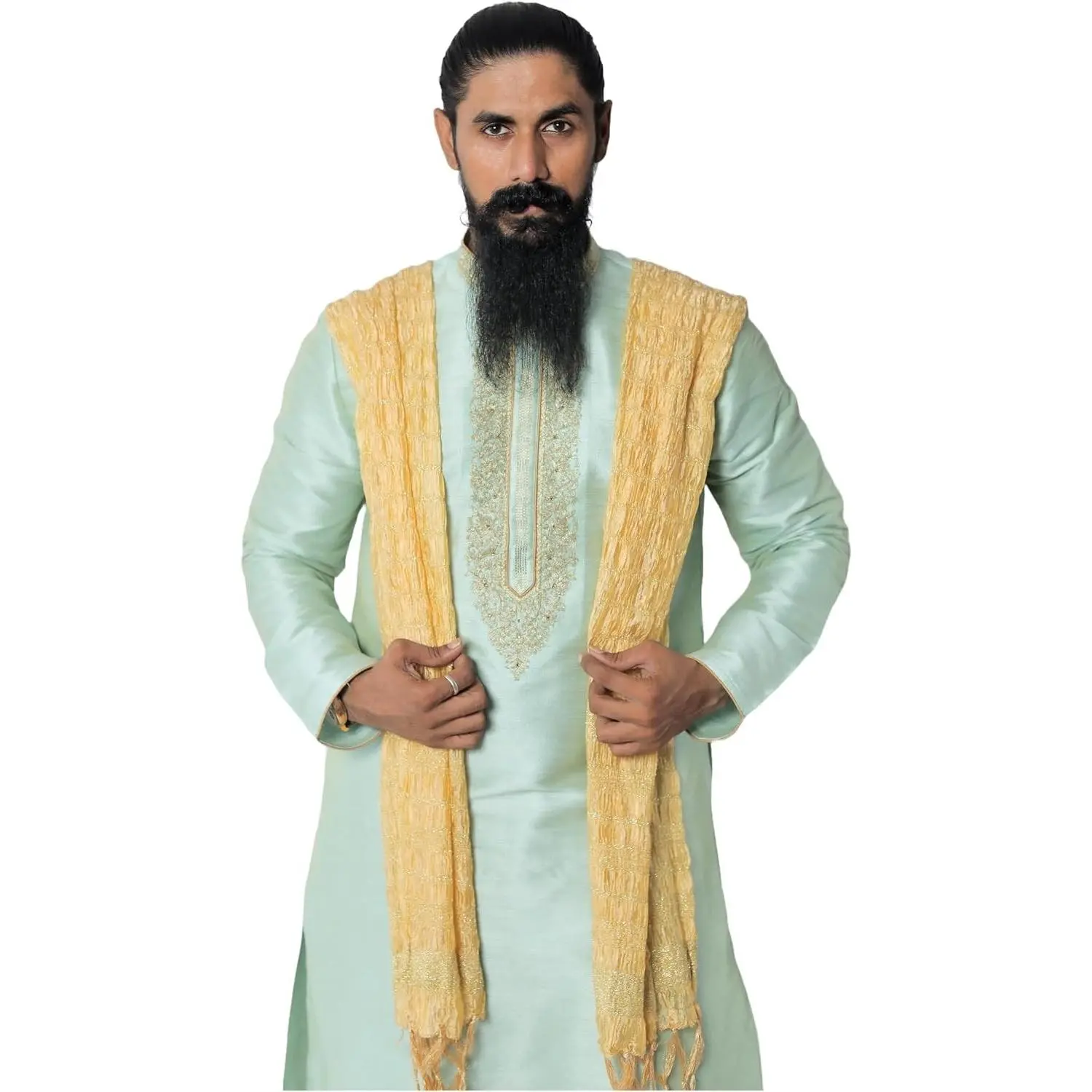 Indian Traditional Kurta Sherwani Dupatta Shawl Scarf For Men (Only Dupatta)