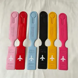 6 Piece Luggage Tags Set, Anti-Loss Travel Labels, Personalized Name Plates, Ideal for Business Trips & Airline Check-In, Durable Identification Badges