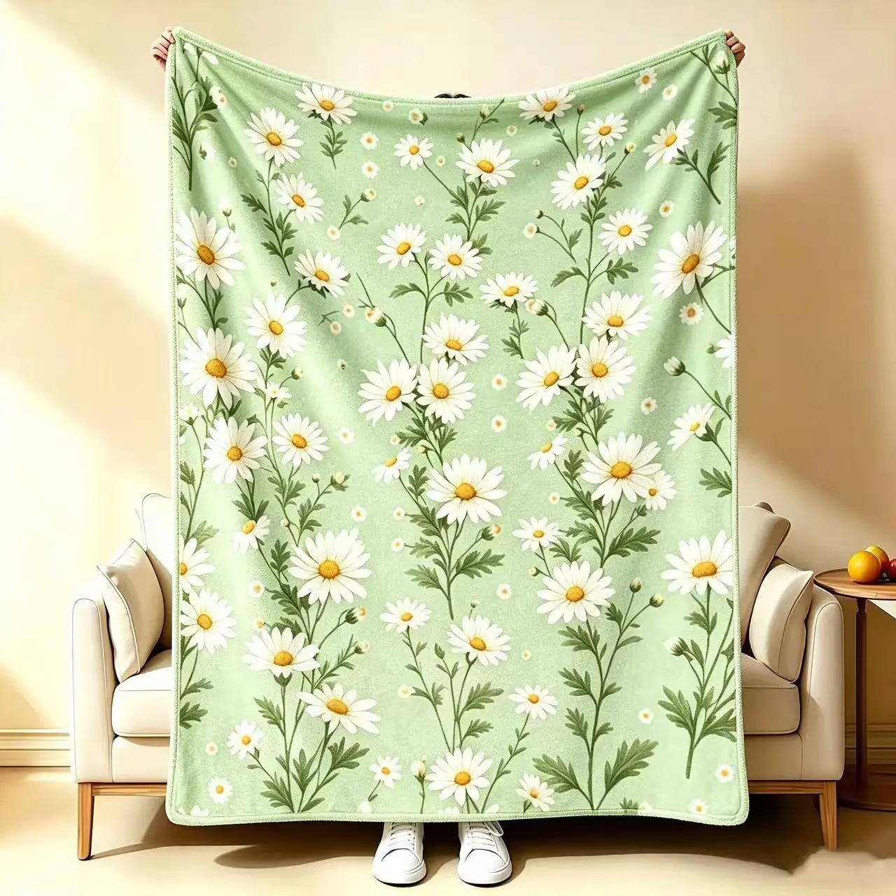Berkshire Velvetsoft Series Floral Throw Blanket - Wrinkle-Resistant All-Seasons Flannel Plush Bedding Cover with Advanced Heat Transfer Printing, Cozy Setup for Home Room & House Decor, Ideal Gift for Family