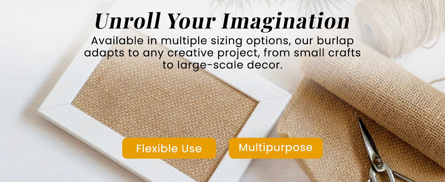 Tepo Burlap 25" x 15 Feet (5 Yards) – Natural Jute for, Wrapping, and Decorations - Eco-Friendly Multipurpose High-Density for Home,, and Rustic Wedding