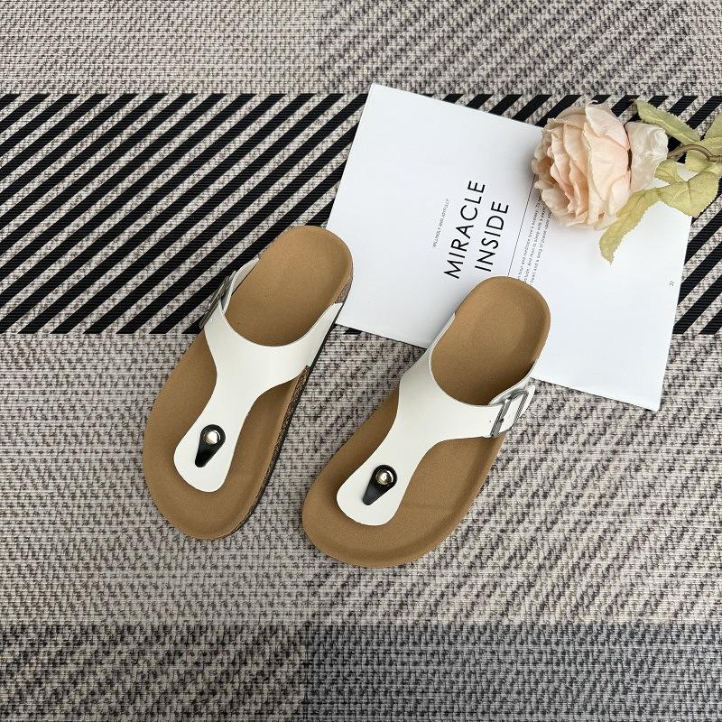 2026 Flip-flops Slippers Mezzanine Large Size Slippers Ladies Cork Slippers Beach Slippers