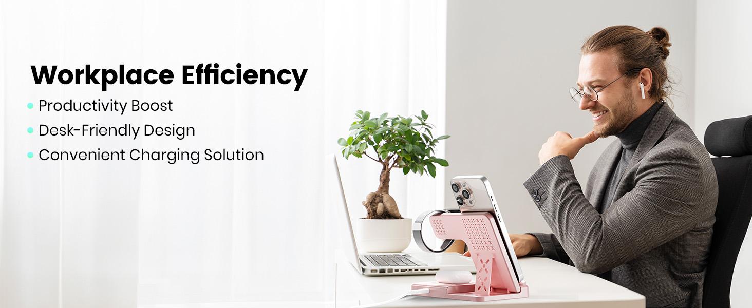 Wireless Charger Stand Station: 3 in 1 Charger Stand Multiple Devices for - iPhone 17 16e 16 15 14 Pro Max 13 12 - Watch 11 10 9