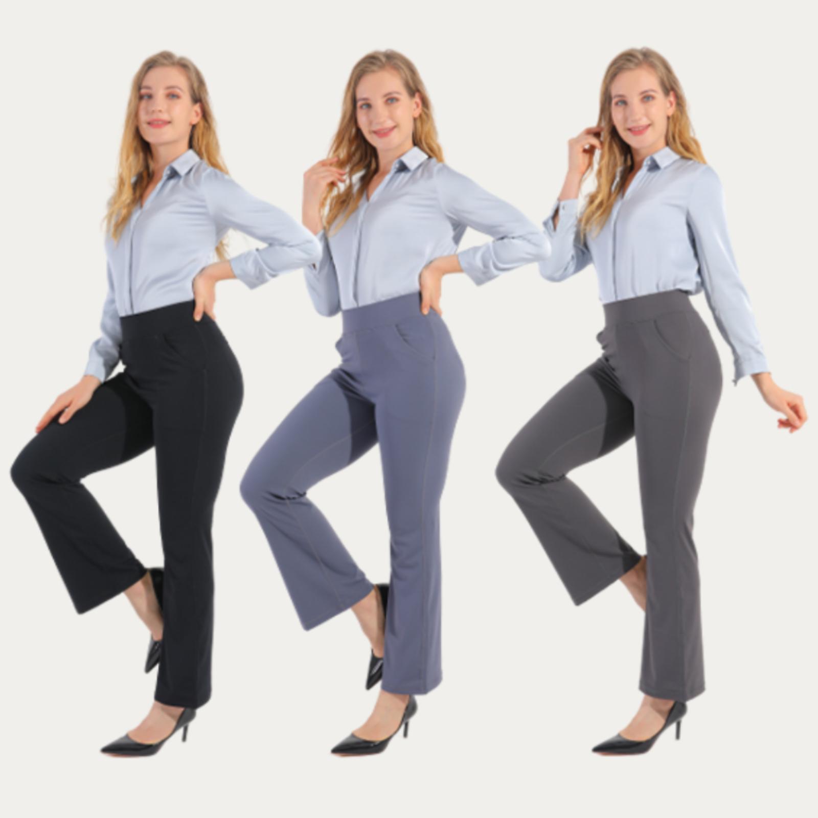 Dealsforyouday Women's Yoga Dress Pants 2025 Spring Skinny Pull On Work Pants Stretchy Slim Fit Leg Office Casual Slacks