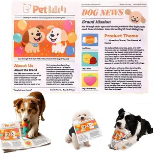 Heavy Duty Newspaper Dog Toy, Creaks Newspaper Squeaker Toy for Dogs, Interactive Crinkle Dog Toy, Durable Washable Bite-Resistant Pet Toys for Small Medium Dogs Poodle Teddy