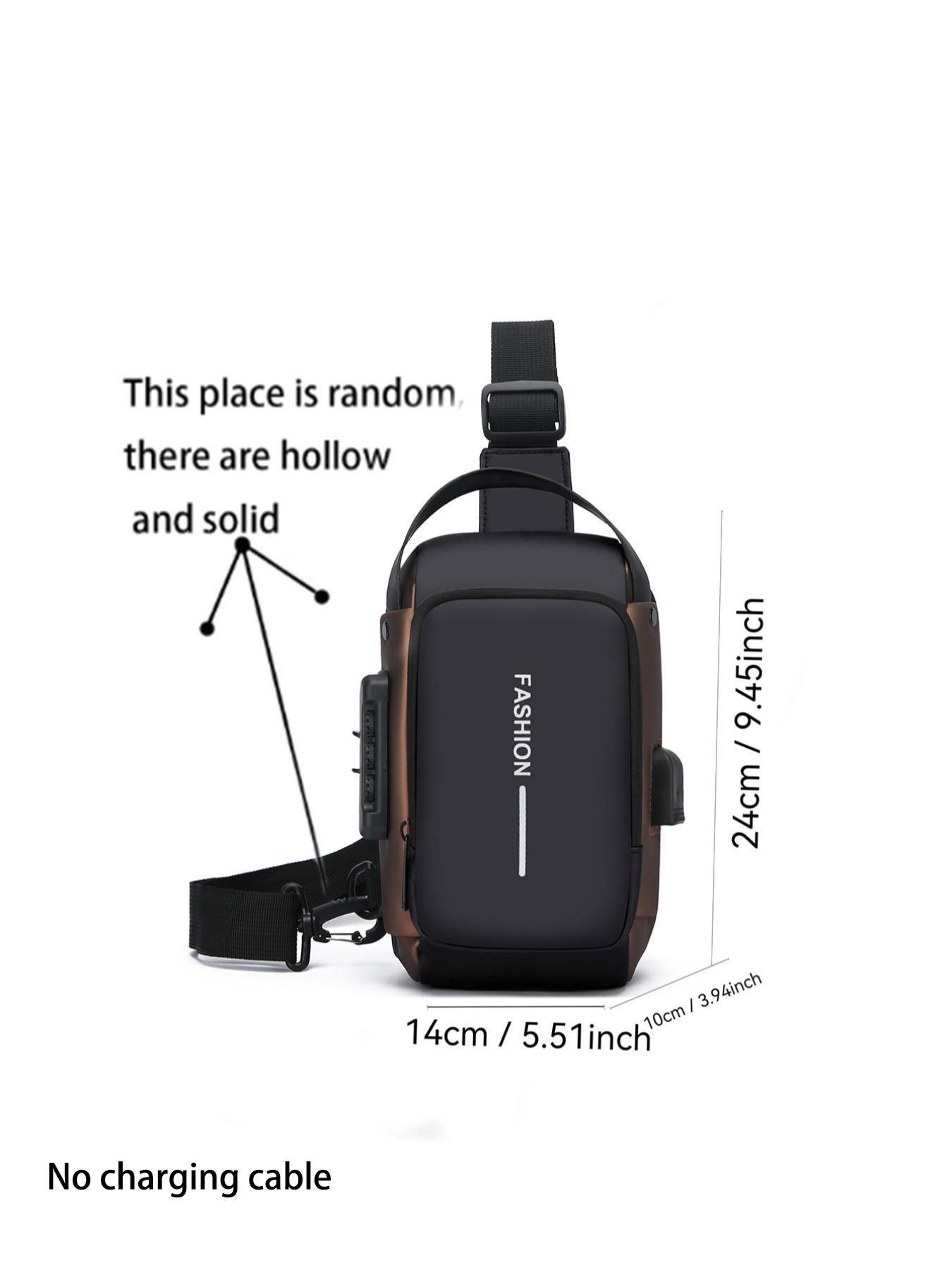 Men's Letters Print Zipper Chest Bag, Casual Anti-theft Large-Capacity Crossbody Bum Bag, Fashionable Sling Bag for Daily Use Men's Letters Print Zipper Chest Bag, Casual Anti-theft Large-Capacity Crossbody Bum Bag, Fashionable Sling Bag for Daily Use