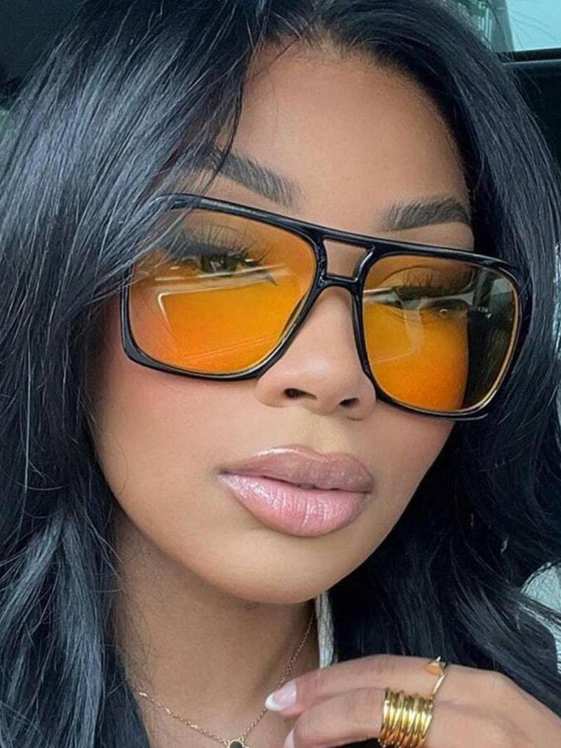 Women's Vintage Candy Color Square Fashion New Sunglasses, Uv400 Protection, Polycarbonate Frame, All Seasons, Party Style