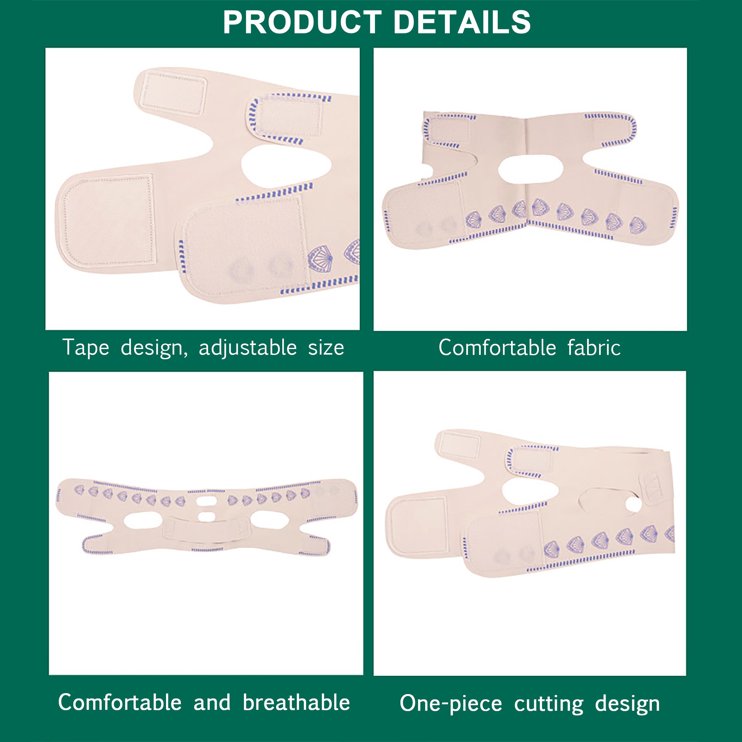 Breathable V-line Facial Masks, 2 Counts Adjustable Facial Bandage for Firming Skin, Facial Beauty Tool for Women