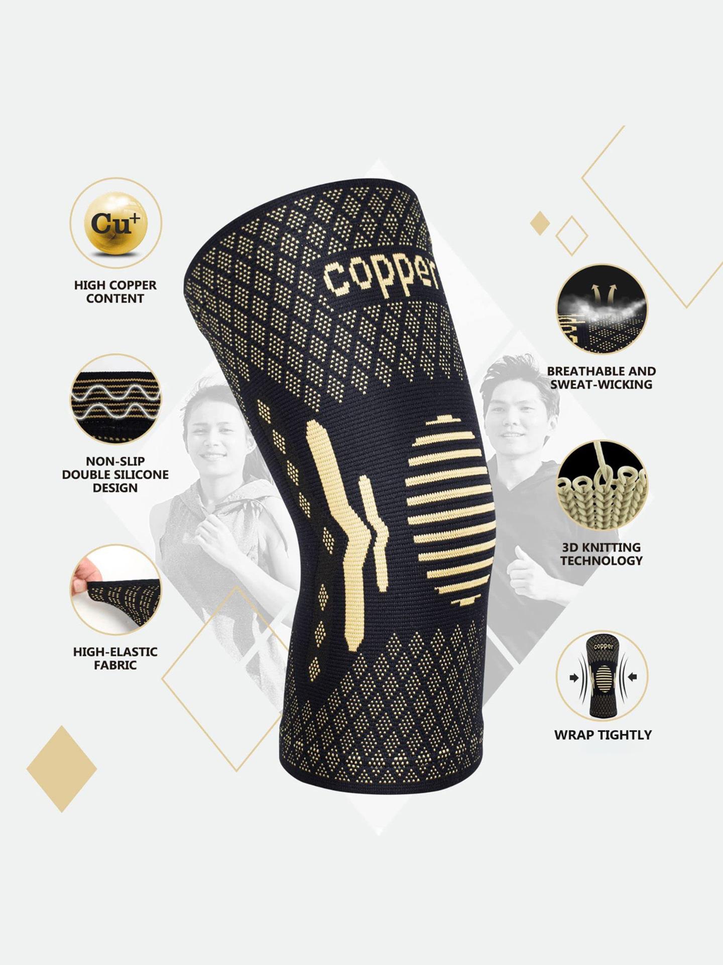 High-performance knee compression sleeves - Anti-slip support for both men and women, suitable for gym workouts, running and basketball