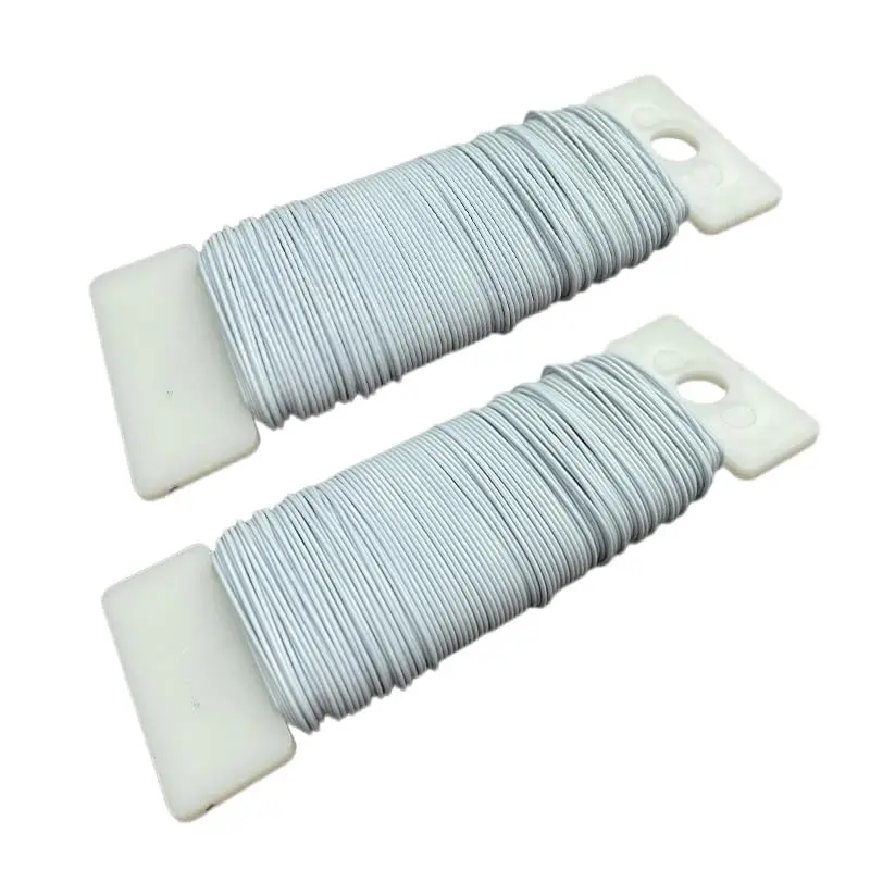 76Yards 22Gauge White Metal Floral Wire Flexible Paddle Florist Garden Wire for Flower Arrangement,Crafts,Christmas Wreaths Tree,Garland.