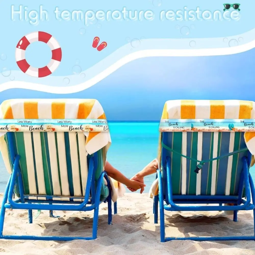 4Pcs Wind Resistant Elastic Towel Straps for Beach Lounge Chairs, 15.7 x 1.9 Inch Stretchable Towel Holder Bands, Lightweight Portable Vacation Accessory for Swimming Pool, Cruise Voyages and Seaside Beach Trips