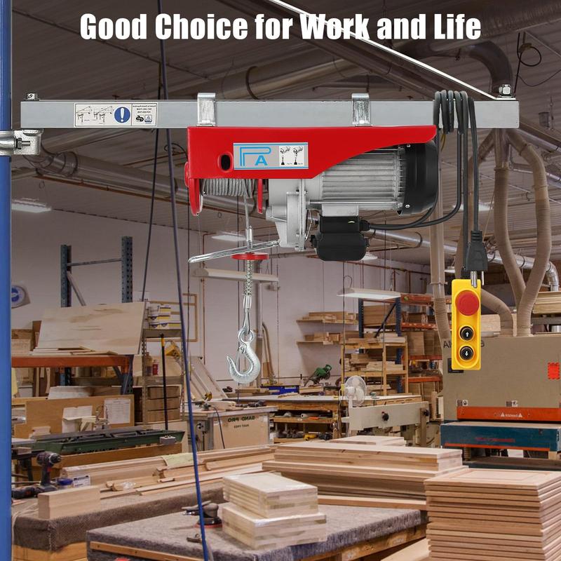 GARVEE Electric Hoists: 2200lbs & 1760lbs Models, 39FT Lifting Height, 1600W Power, Remote Control Features, Perfect for Garage, Warehouse, and Factory Use with Durable Steel Wire Winch Design.