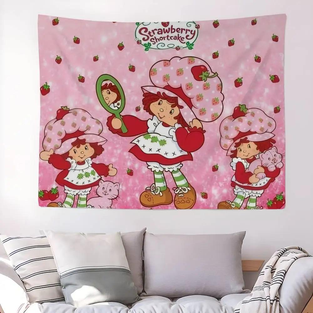 S-Strawberry Cartoon S-Shortcake Girl DIY Wall Tapestry Hanging Tarot Hippie Wall Rugs Dorm Home Decor S-Strawberry Cartoon S-Shortcake Girl DIY Wall Tapestry Hanging Tarot Hippie Wall Rugs Dorm Home Decor