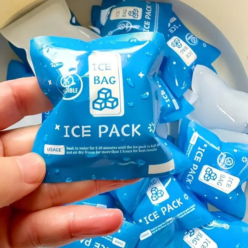 Mini Reusable Ice Packs, 100pcs/200pcs/300pcs/500pcs, Food Preservation, Transportation, Air Travel, Multiple Quantities Available