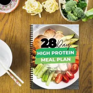 28-Day High Protein Meal Plan Guide, Detailed Nutrition Schedule for Weight Loss & Muscle Gain, Easy-To-Follow Diet Manual
