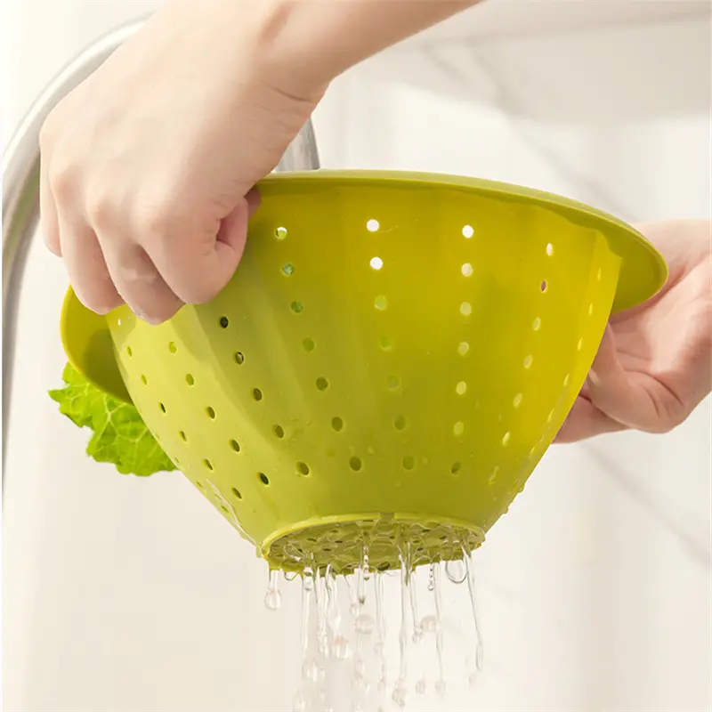 Drainage basket vegetable squeezer salad dehydration basin squeeze vegetable water dumping water filter bowl kitchen accessories