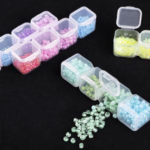 168 Slots Diamond Painting Storage Containers, 3pcs 28 Grids Clear Diamond Painting Accessories and Tools Boxes Bead Organizers Diamond Art Embroidery Storage with Label Stickers