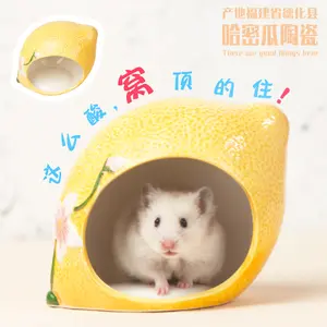 Lemon ceramic hamster nest, cooling house for golden hamsters, cooling sleeping nest, ice house, hamster supplies