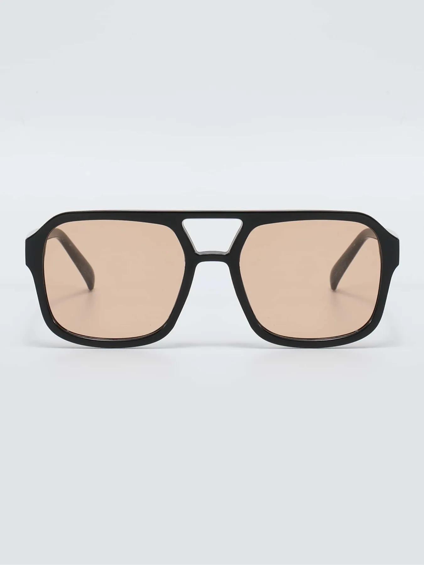 Women's Geometric Frame Sunglasses, Trendy Casual Tinted Lens Sunglasses for Everyday Use, Fashion Accessories for Outdoor Activities