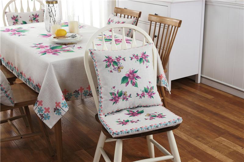 Imitation Linen Dining Chair Cushion, Seat Pad, Backrest Cushion, Pillowcase, Tablecloth, Multi-Purpose Cover Towel