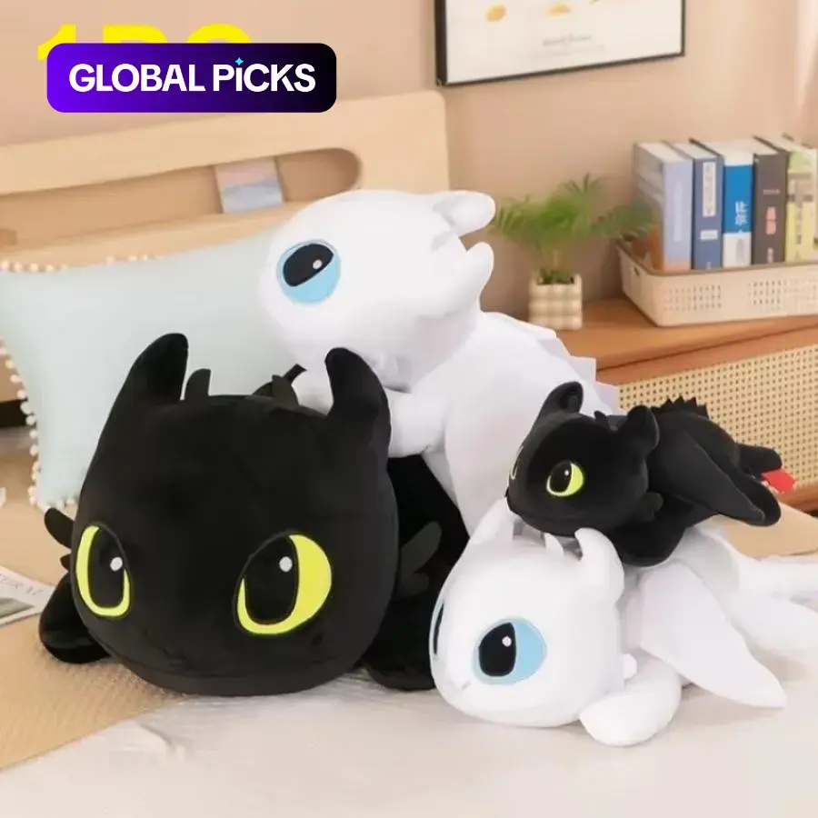 Dragon Plush Body Pillow Large Cute Cartoon Soft Adorable Stuffed Cushion Soft Stuffed Animal Soft Decorative Body Pillow Anime Sleeping Back Cushion Gift Soft Cuddly Gift Extra Soft Fluffy Cartoon Animal Pattern #GLOBAL PICKS