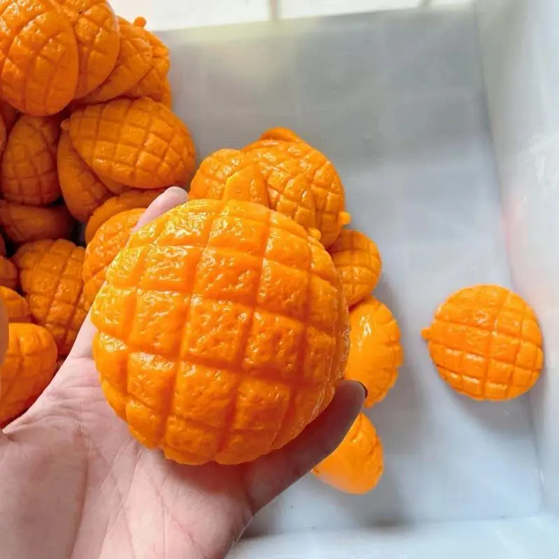 Food-Shaped Stress Ball Pineapple Bun Squishy Toy Moldable Bounce Squeeze Ball ASMR Sensory Anti Stress Fidget Squeeze Toy