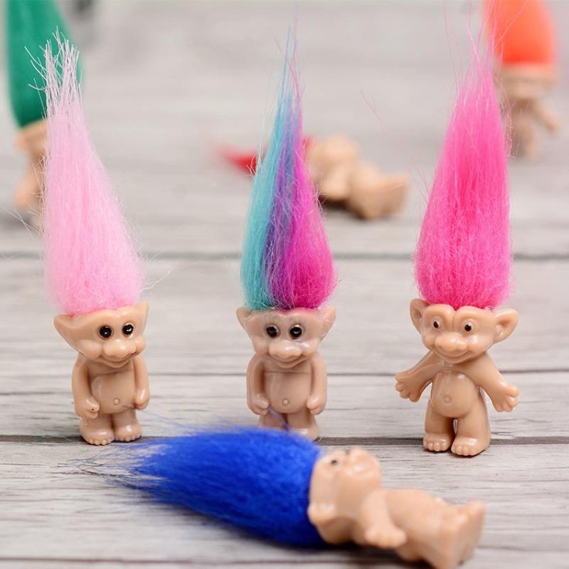 Troll Doll Toy Doll Injection Molded Doll Vintage Home Furnishings Cute Mini Collection