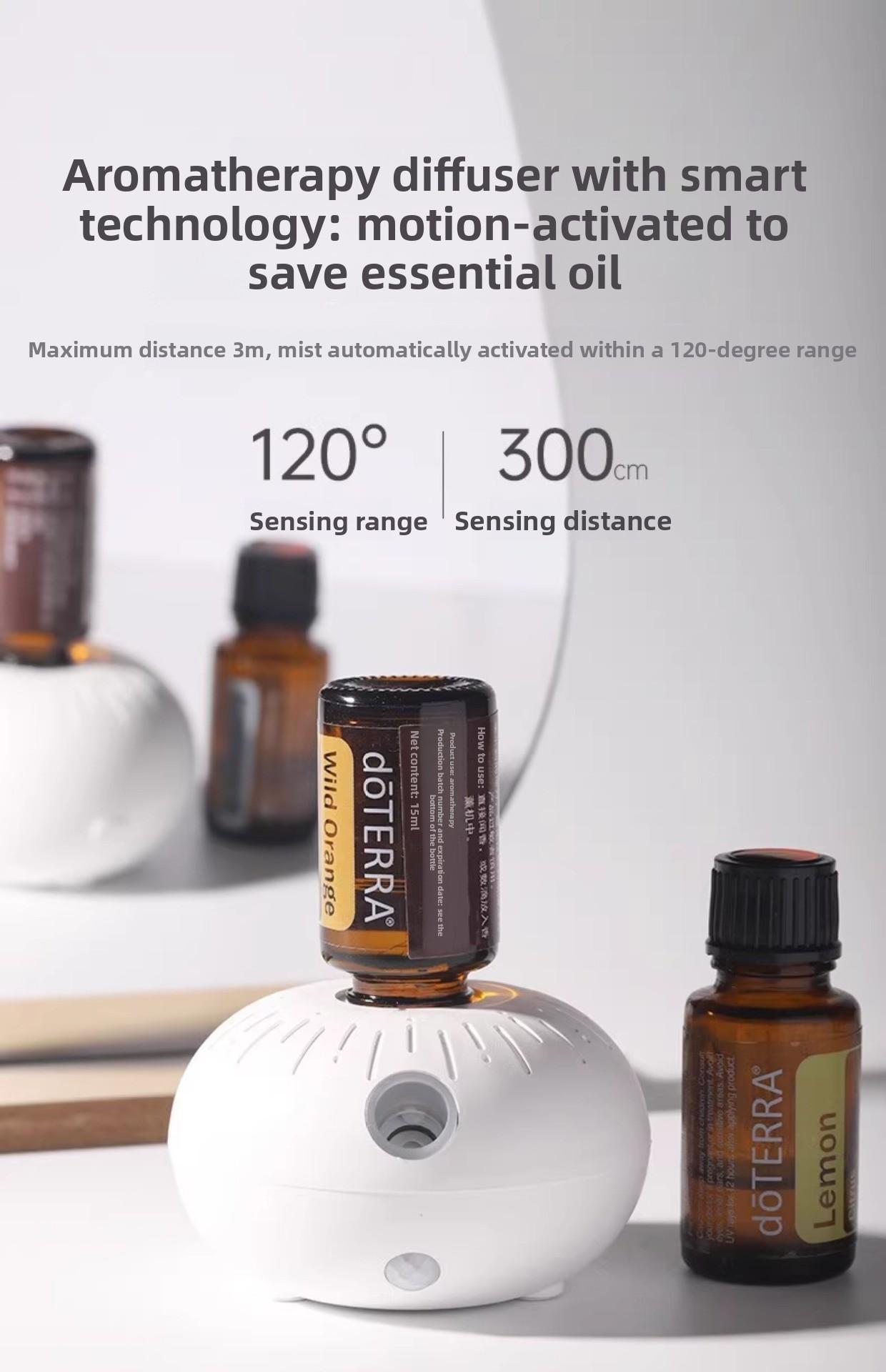 Essential Oil Aromatherapy Diffuser Sensor Atomization Automatic Fragrance Sprayer Portable Wireless Mini Scent Machine for Bedroom Daily Use