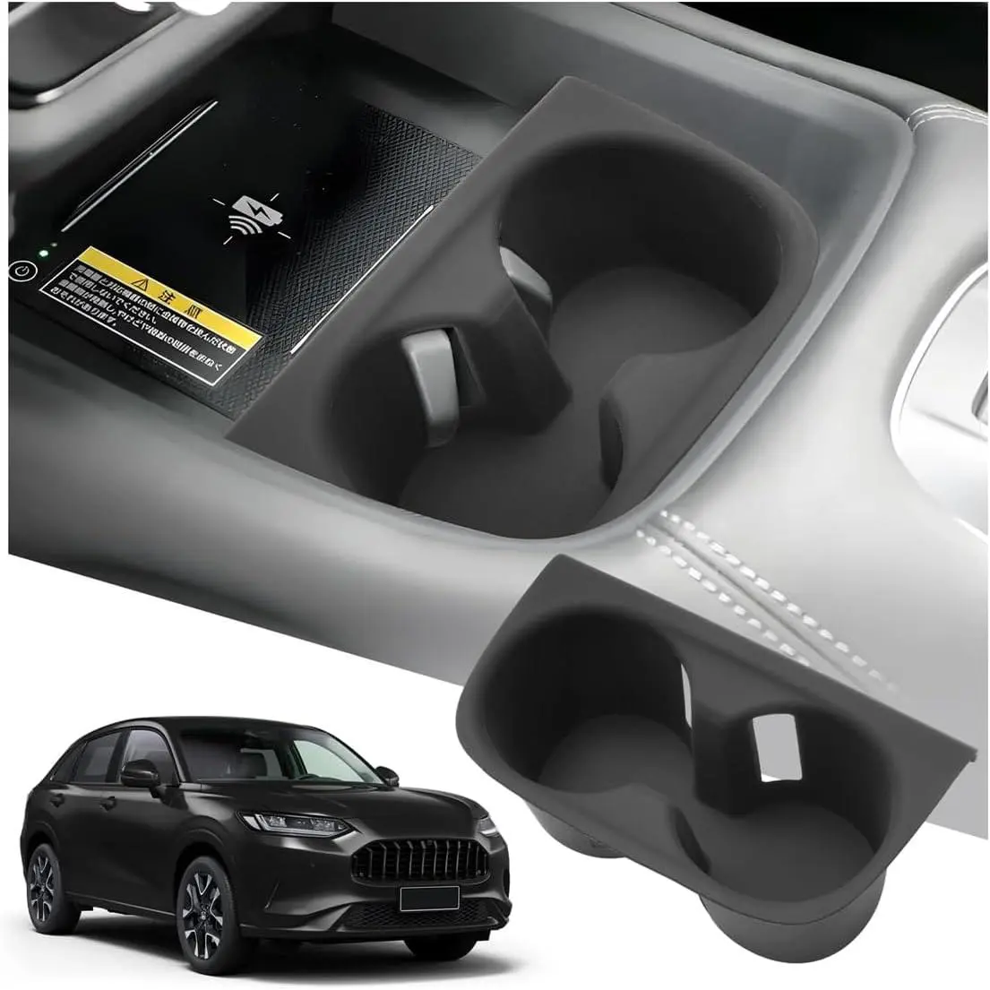 SXCY for 2025 2026 2027 Honda HRV Cup Holder Insert Silicone| for 2023-2025 2026 2027 Honda HRV Accessories 2027 HRV Cupholder Limiter Drink Holder Adapter Drink Stopper Stabilizer