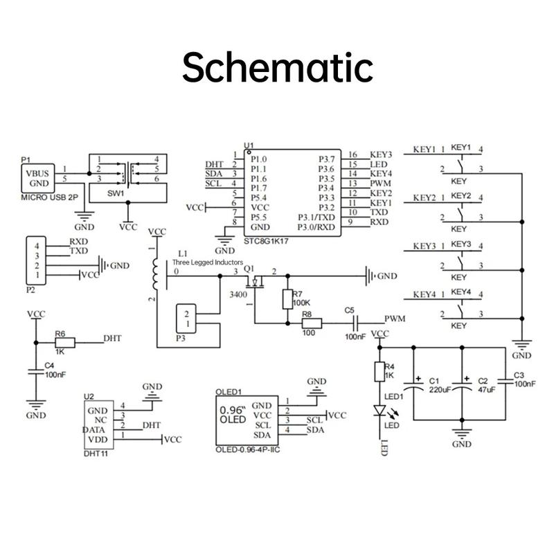 Diy USB Humidifier Mist Electronic Escape The Digital Age  Oled Display Temperature And Humidity Spray Circuit Board Manufacturing Welding Practice
