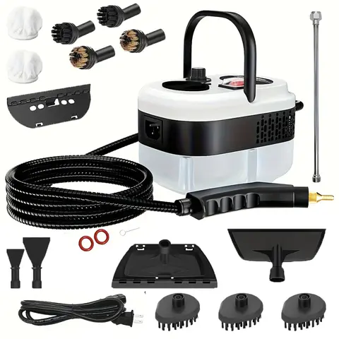 VEVOR 2500W Portable Handheld Steam Cleaner - 1.2L Glass Tank High Pressure Steamer, 12 Attachments, Ergonomic Grip Deep Clean Tool, High Power Cleaner for Home/Car/Steam Cleaner for Walls