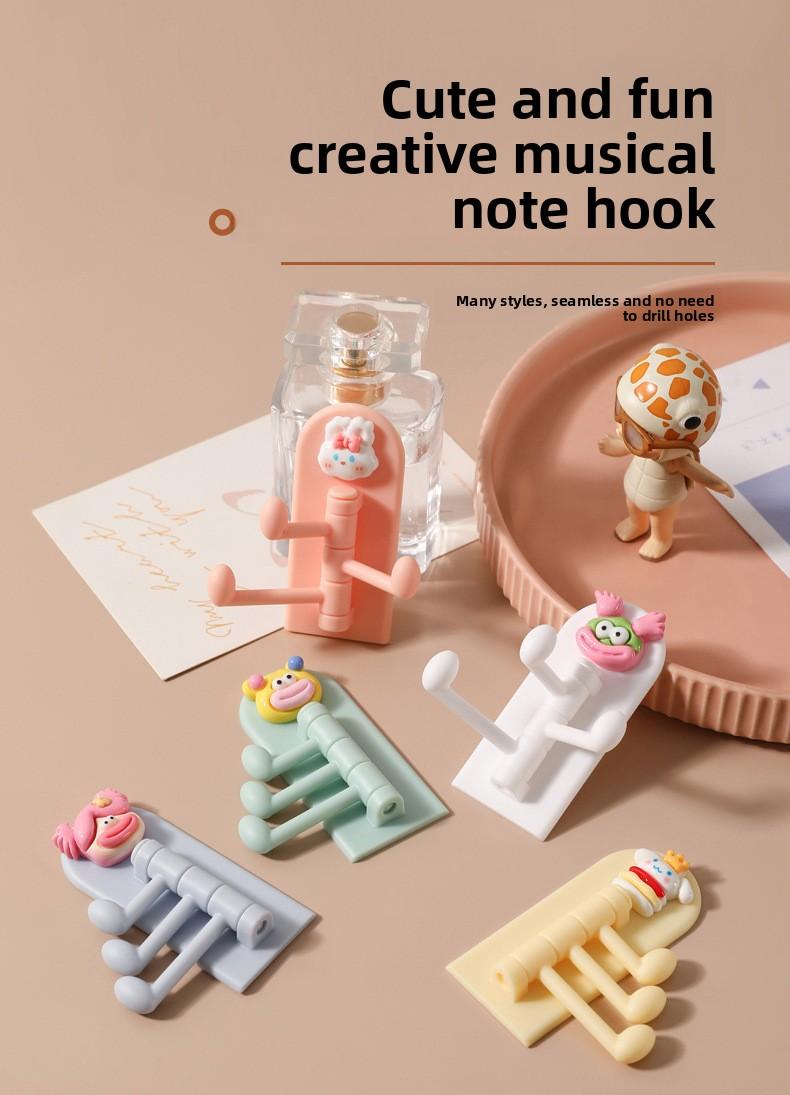 Cute Cartoon Self Adhesive Hooks, Easy Install Home Essentials