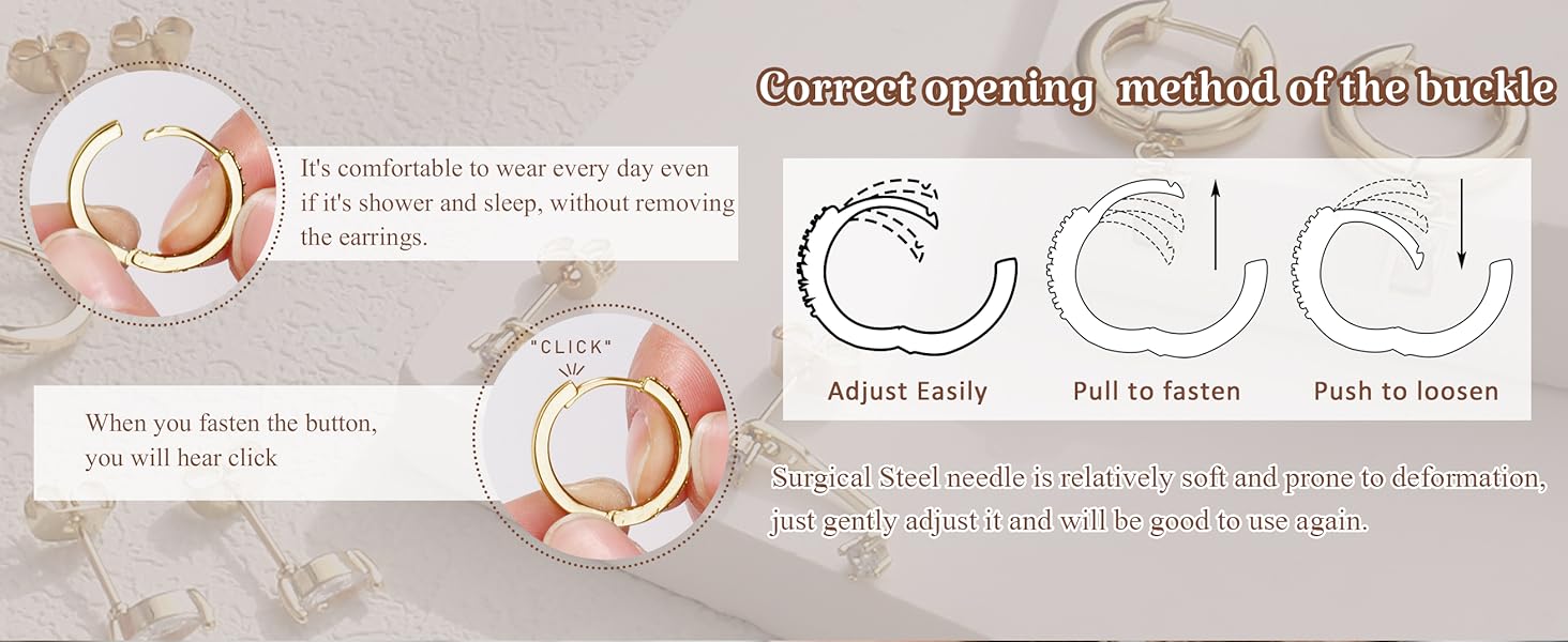 Jstyle 13 Pairs Small Gold Hoop Earrings Set for Women Dainty Gold Earrings 14K Gold Plated Lightweight Huggie Earrings Hypoallergenic Stud Hoop Earrings Pack for Jewelry Gift