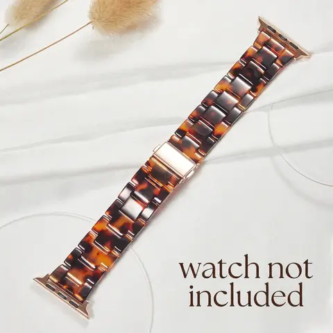 Lightweight Apple-Compatible Watch Band, Fashion Resin iWatch Bracelet, Smart Watch Straps, Compatible with Apple Watch Ultra 2 and Series 1–11, Stylish Replacement Strap, Smartwatch Accessories (Band Only)