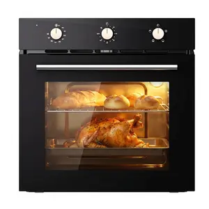 Standard 24 Inch Built-in Electric Wall Oven – Single Black Oven, 2.5 Cu.ft, 8 Cooking Modes, Mechanical Knob, 500°F Detector Probe, Timer, Safety Lock, Easy-Clean Interior – Modern Kitchen Appliance