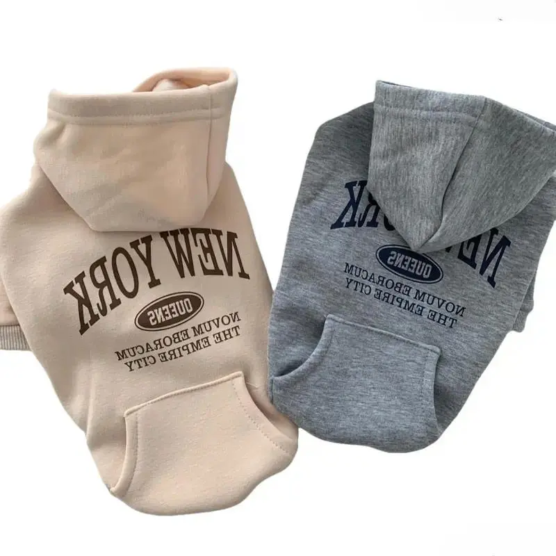 Pet Fleece Hoodie, Small Dog Cat Pullover Sweatshirt, Warm Cartoon Printed Pet Clothes, Soft Winter Dog Jacket for Puppy Kitten Fall Outdoor Walks XS XL