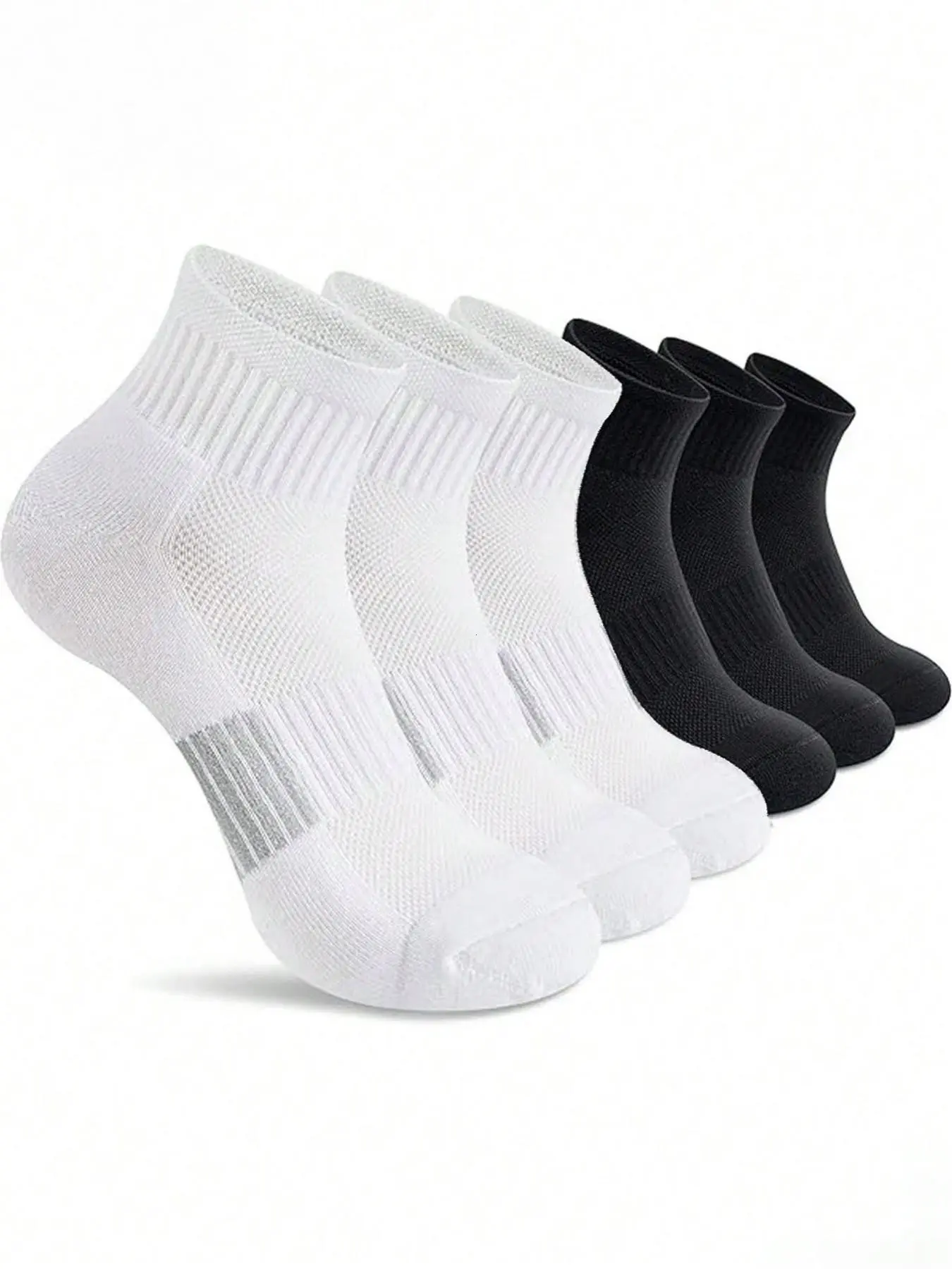 Men's Socks 2/4/6 Pairs, Short Socks, Moisture-Wicking, Odor-Resistant, Athletic Socks, Low Top, Comfortable, Unisex