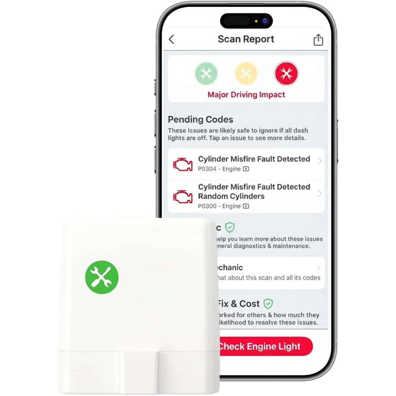 OBD2 Scanner -  Diagnostic Check Engine Code Reader | 1-Pack | /Android compatible | Automotive scan tool for repairs + buying |  manufacturer data