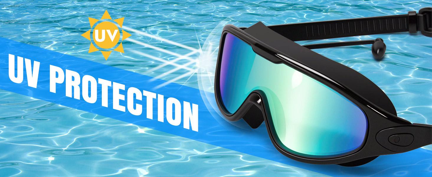Swim Goggles 2 Pack, Wide View Anti Fog&UV Swimming Goggles for Audlt, No Leaking Swim Glasses for Men Women Kids summerwins