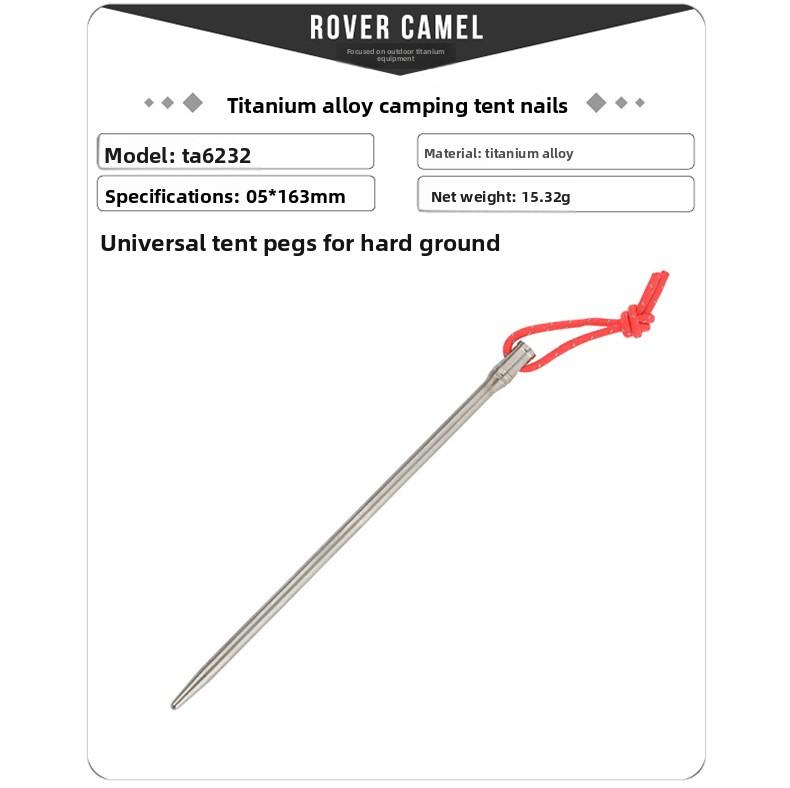 Titanium Tent Pegs Outdoor Camping Ground Nails for Sand & Gravel Terrains Heavy Duty Tent Stakes