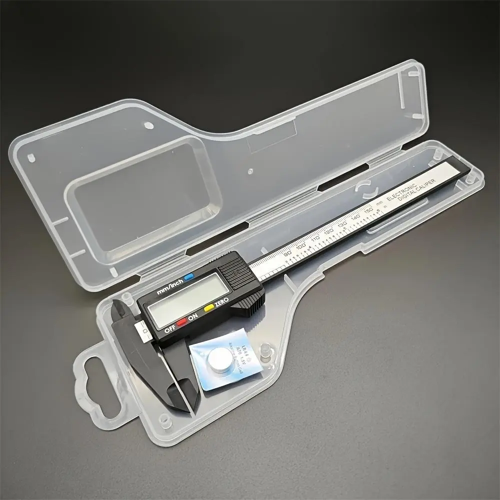 Electronic Digital Display Vernier Caliper 0-150mm, High-Strength Plastic Measuring Tool, Inner & Outer Diameter, with Storage Case, Digital Calipers