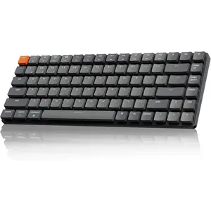 K3 Version 2, 84  Ultra-Slim  /USB Wired Mechanical Keyboard with White LED Backlit, Low-Profile  Mechanical Brown  Compatible with  Windows