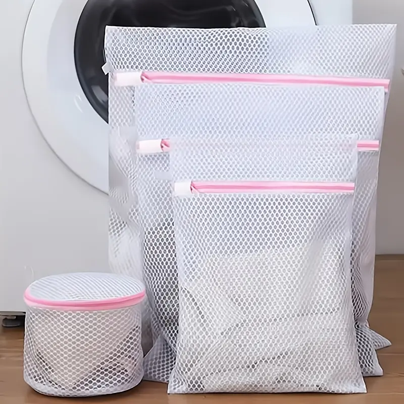 Durable Mesh Laundry Bags 3-Piece Set with Zipper, Suitable for Delicate Clothes, Underwear, and Knitwear, Machine Washable Laundry Bags, Laundry Accessories