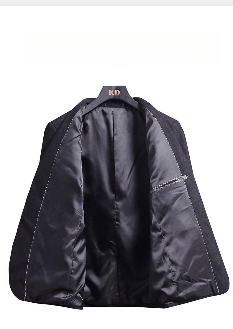 Men's All-Season Slim Fit Casual Suit  One-Button Notch Lapel Jacket with Pocket Detail & Center Vent